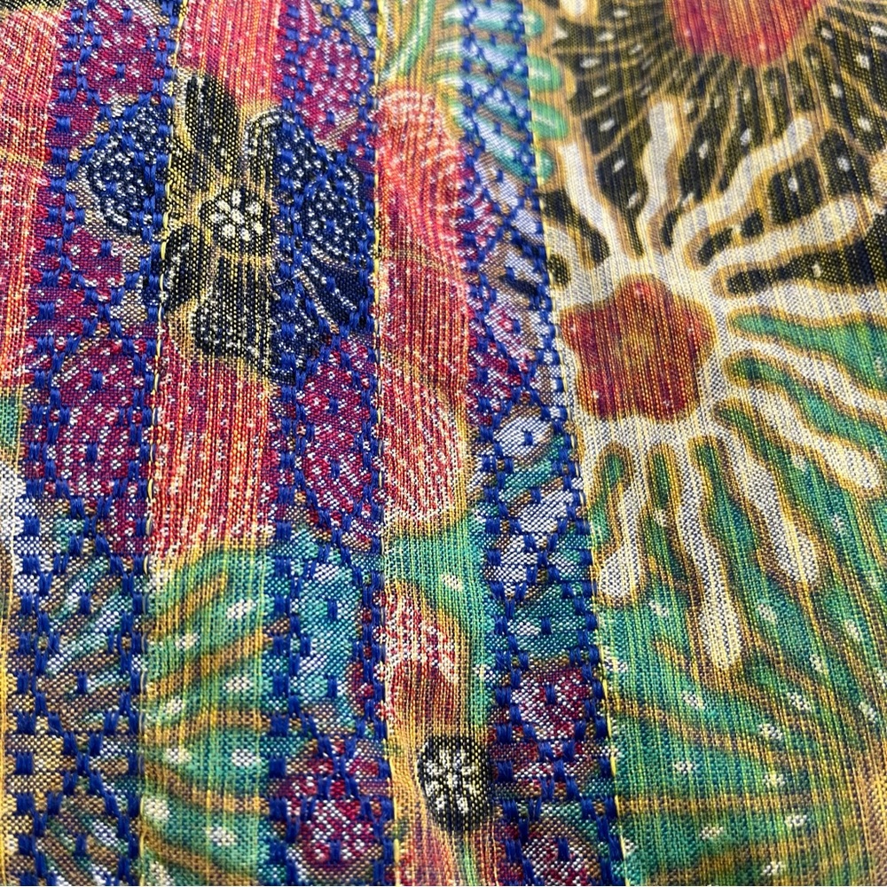 Batik Rendy Floral Patchwork Artisan Boho Jacket … - image 6